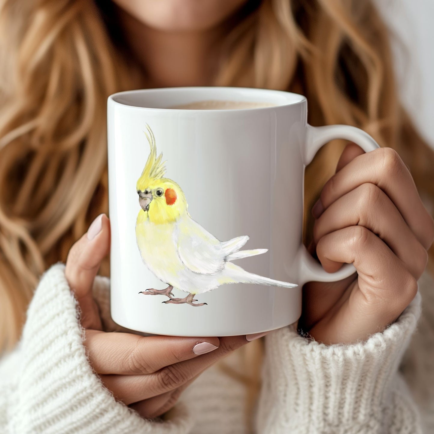 Yellow Cockatiel Ceramic Coffee Mug - MerikaArt