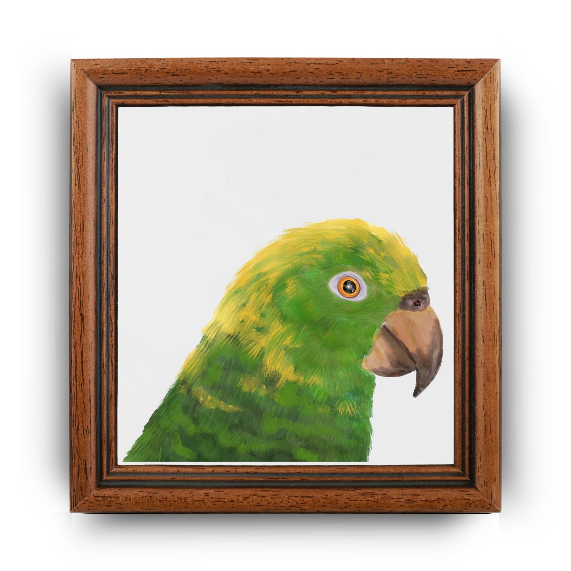 Yellow Headed Amazon Parrot Ceramic Tile - MerikaArt