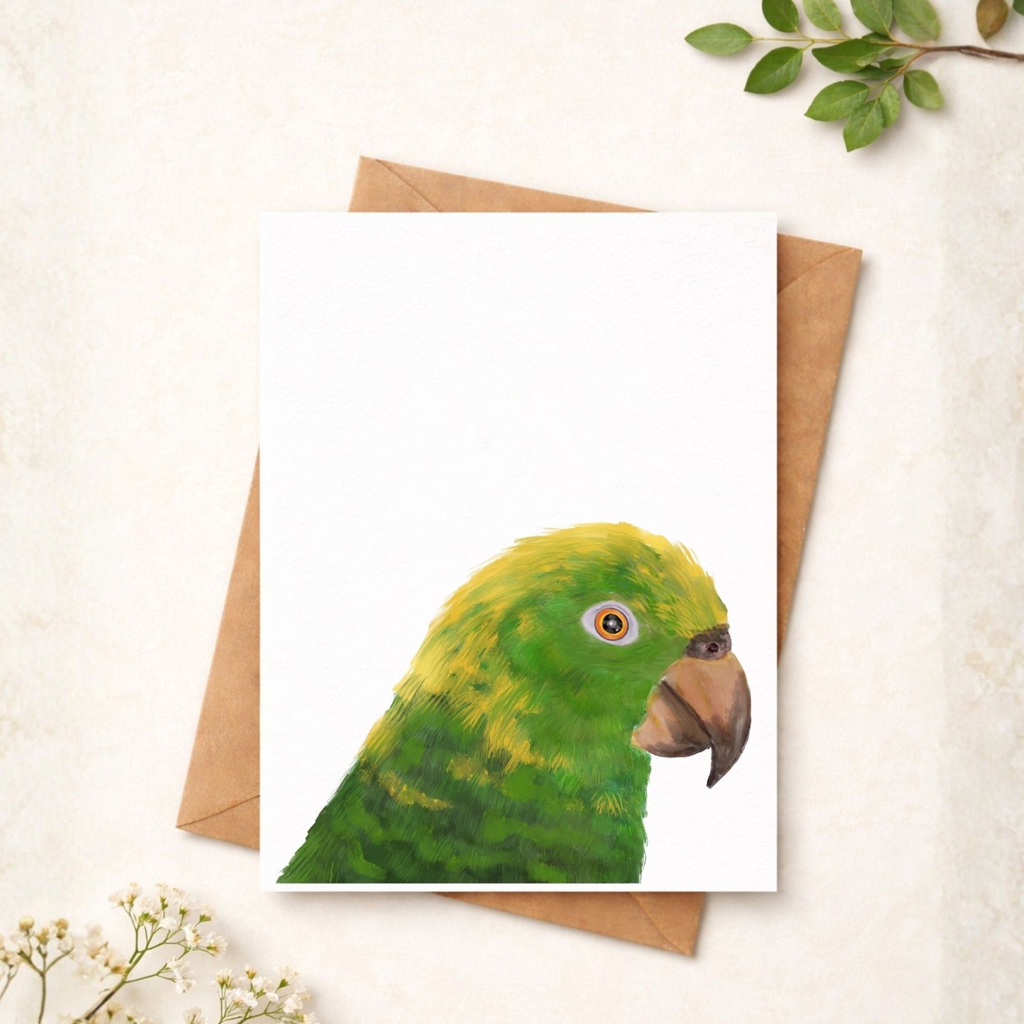 Yellow - headed Amazon Parrot Postcard - MerikaArt