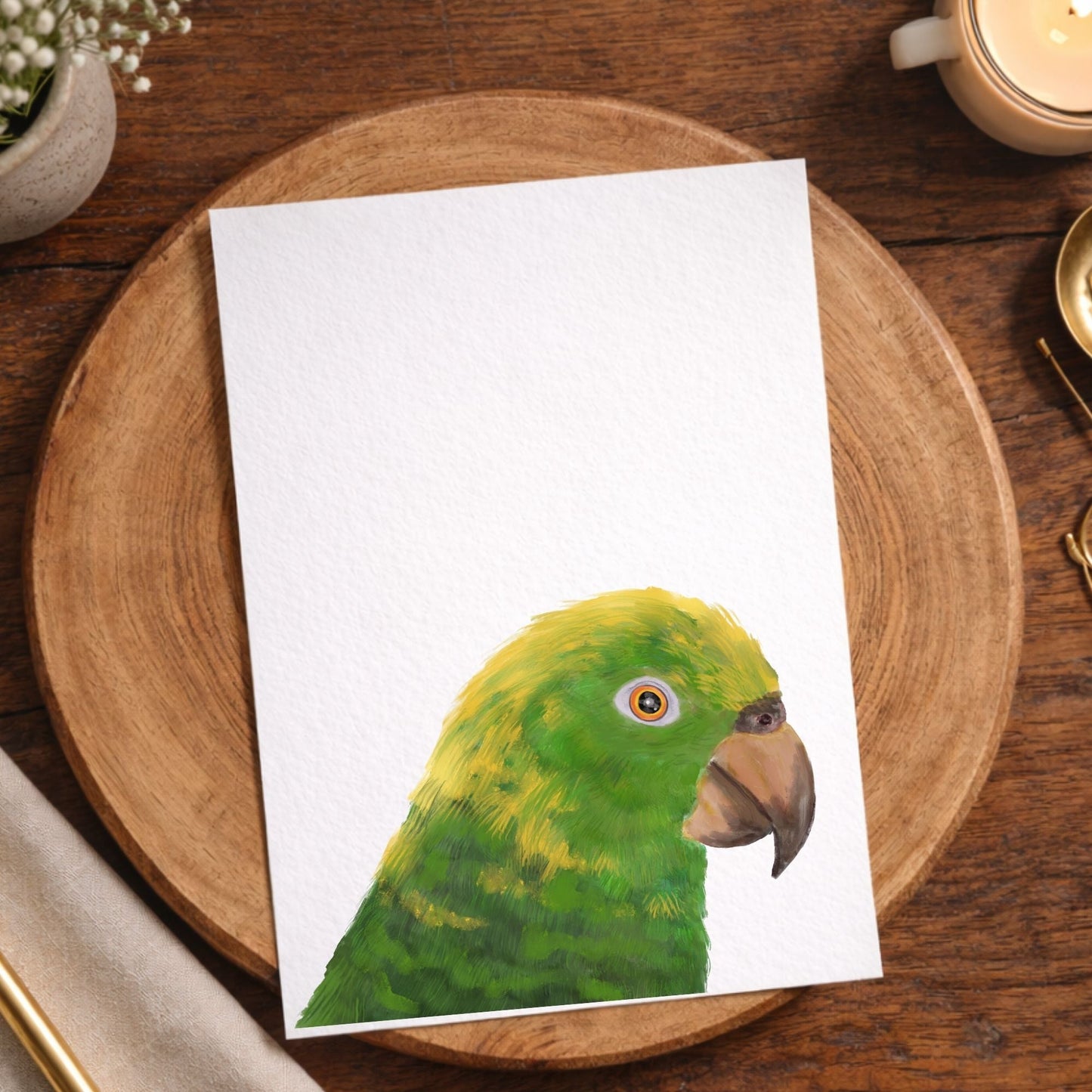 Yellow - headed Amazon Parrot Postcard - MerikaArt