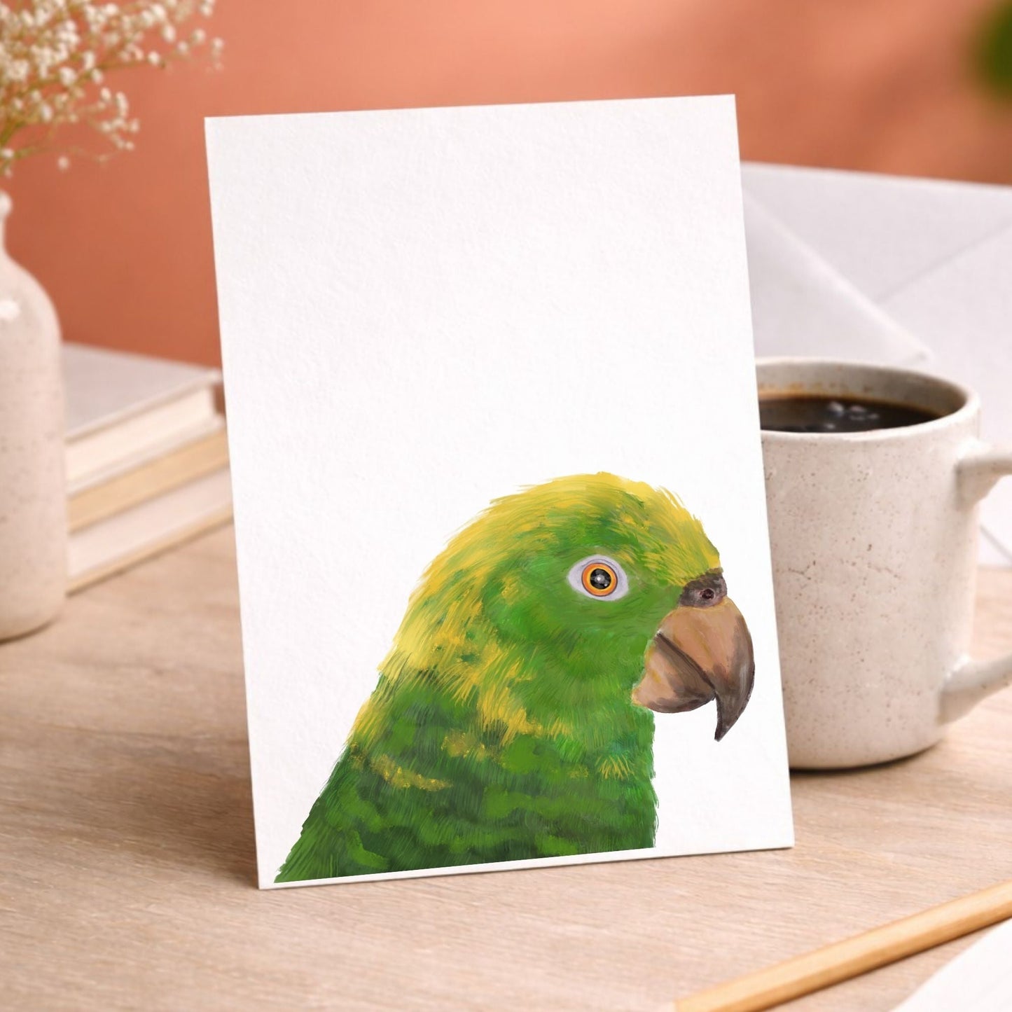 Yellow - headed Amazon Parrot Postcard - MerikaArt