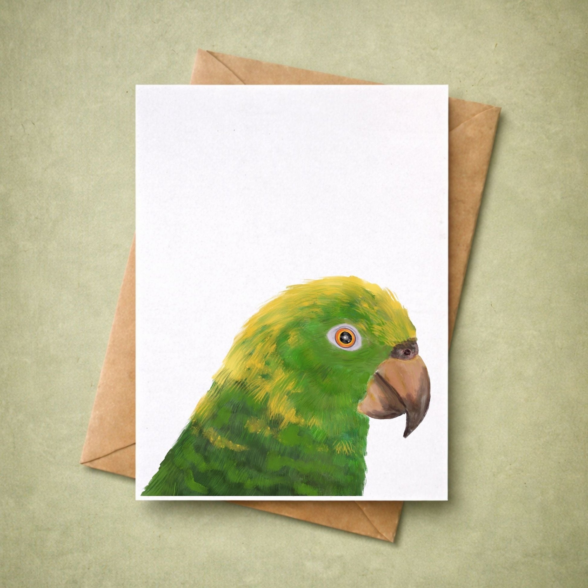 Yellow - headed Amazon Parrot Postcard - MerikaArt