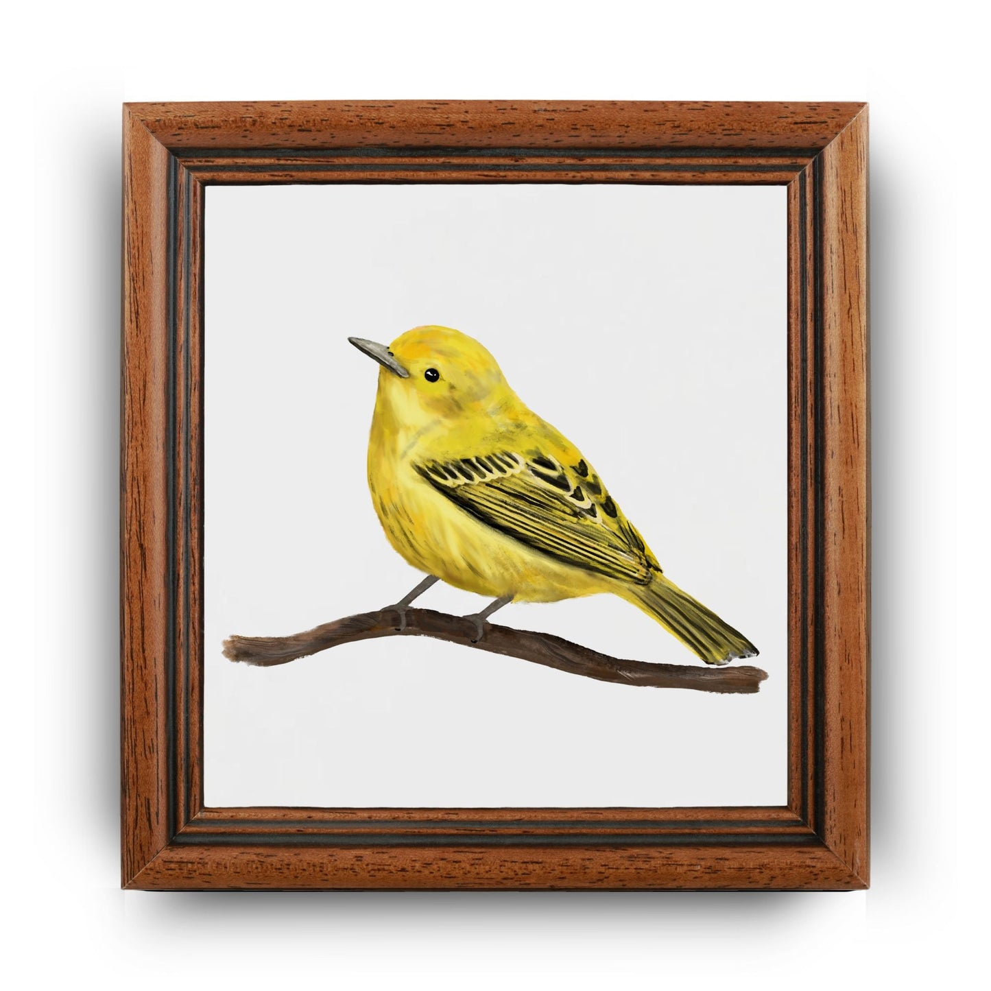 Yellow Warbler Ceramic Tile - MerikaArt