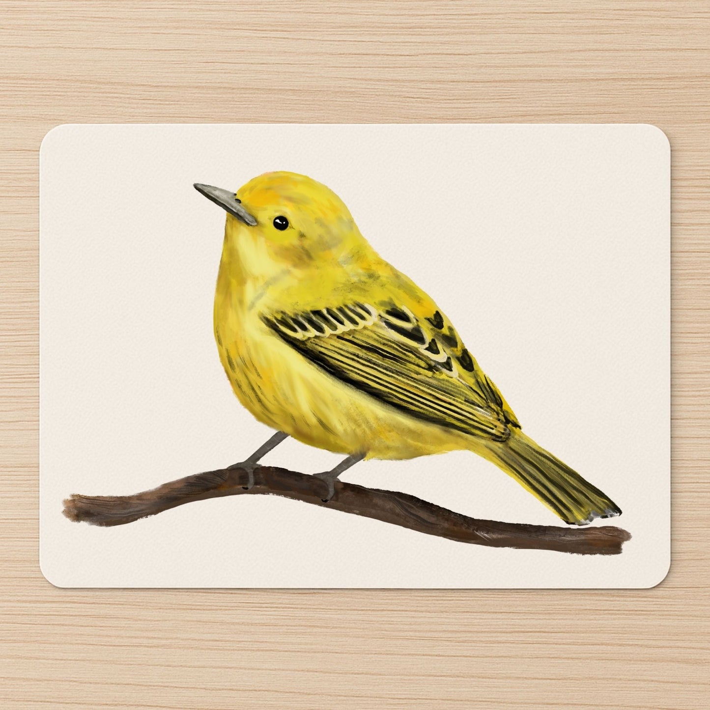 Yellow Warbler Mousepad - MerikaArt