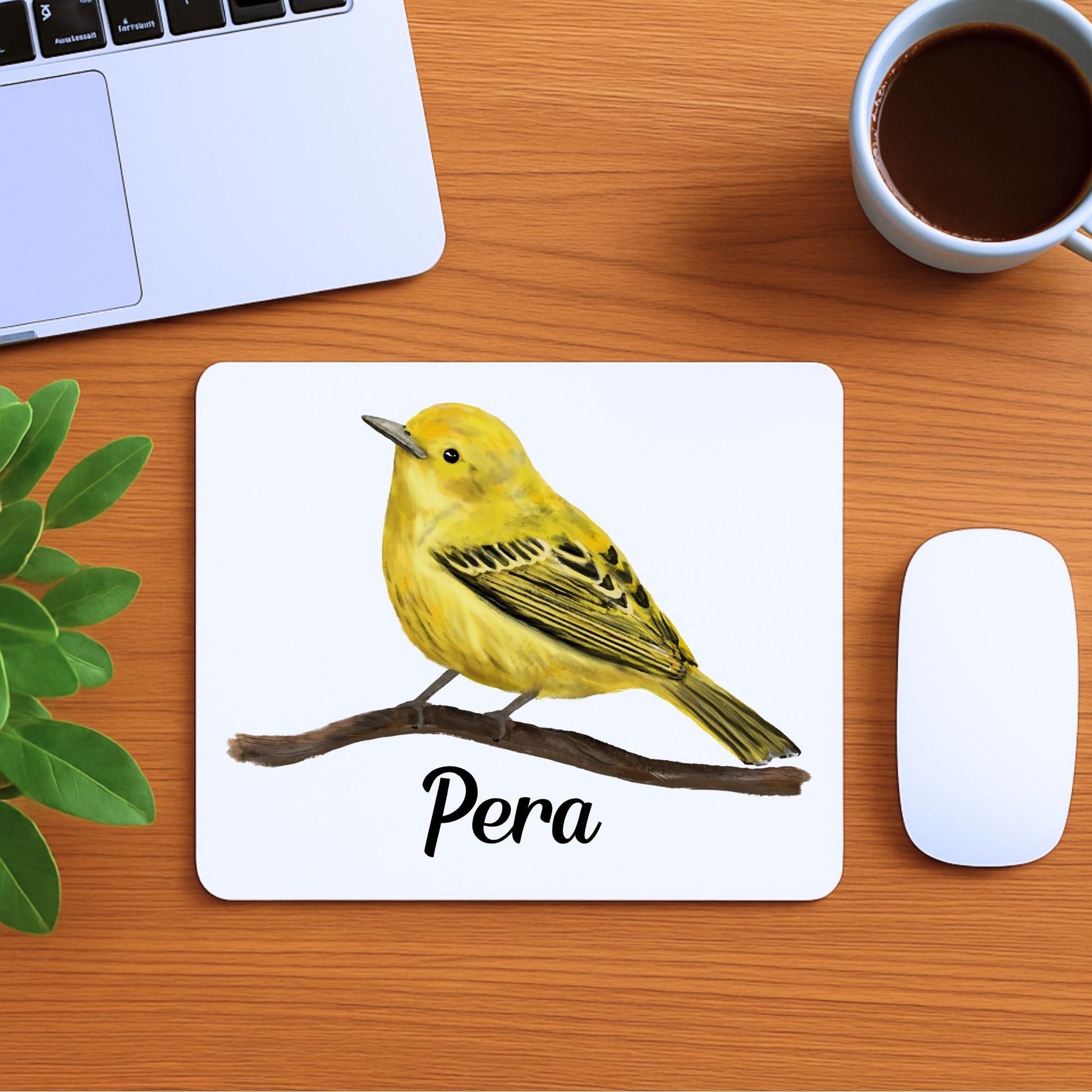 Yellow Warbler Mousepad - MerikaArt