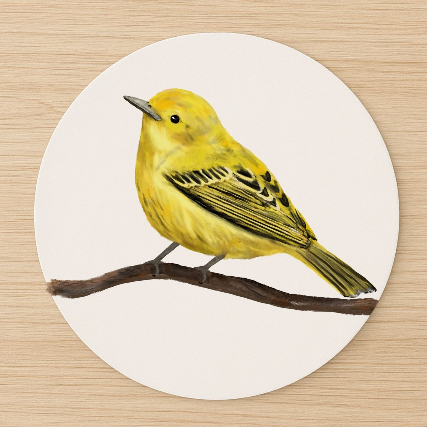 Yellow Warbler Mousepad - MerikaArt