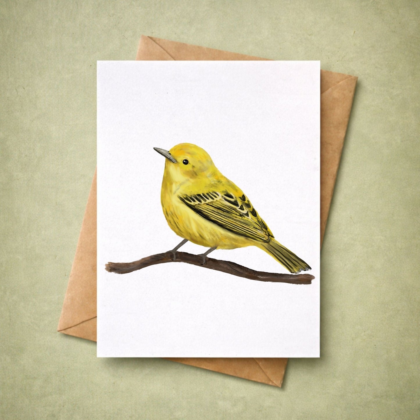 Yellow Warbler Postcard - MerikaArt