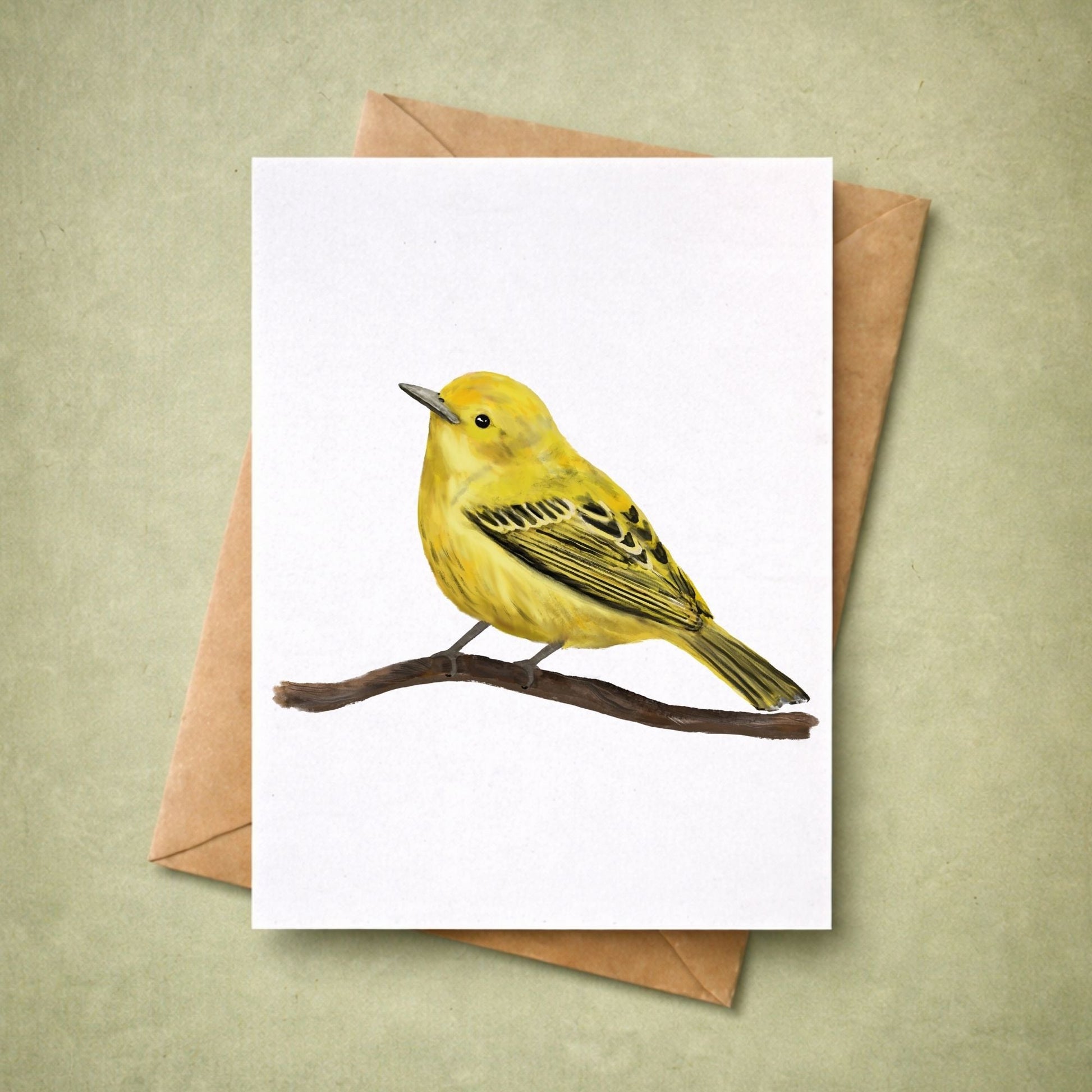 Yellow Warbler Postcard - MerikaArt