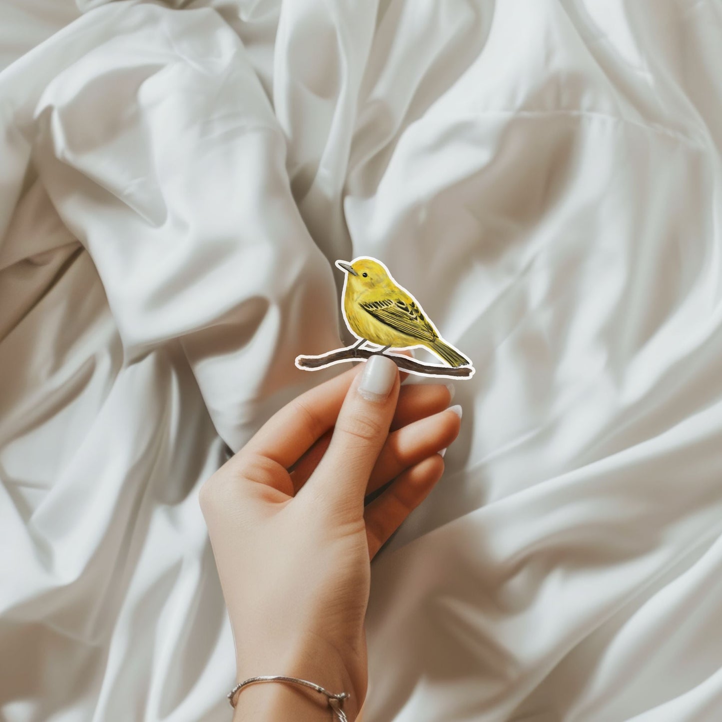 Yellow Warbler Vinyl Sticker - MerikaArt