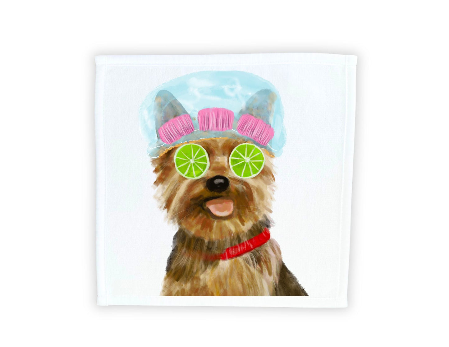 Yorkshire Terrier Spa Day Washcloth - MerikaArt