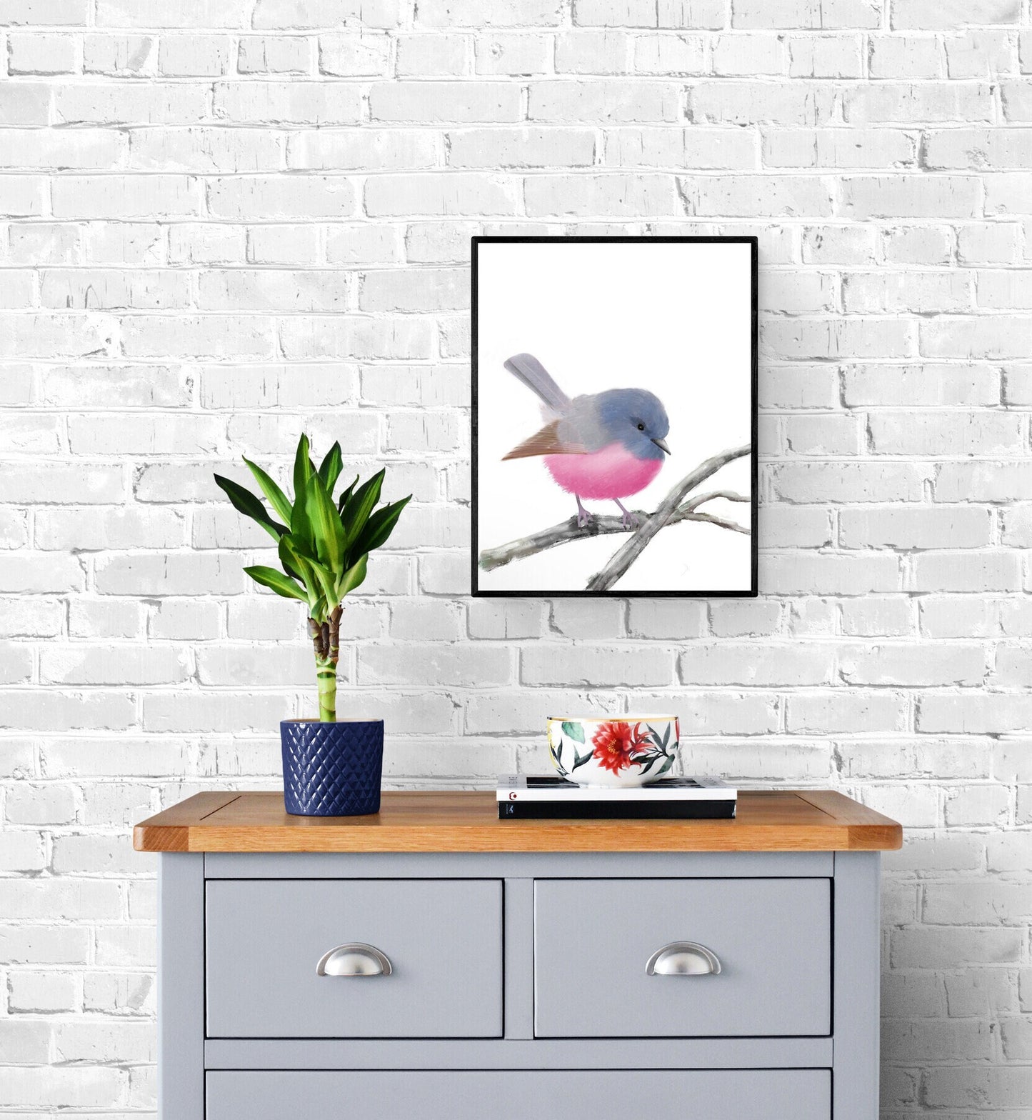 Pink Robin Art Print