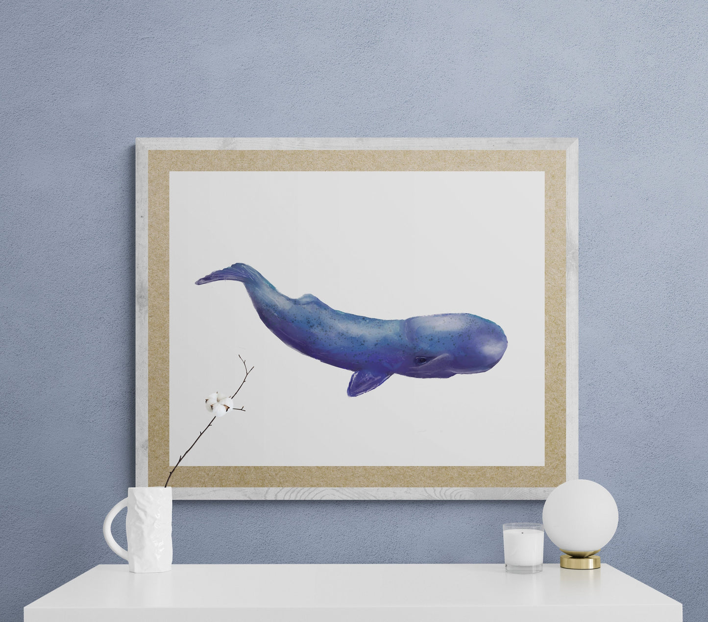 Sperm Whale Print