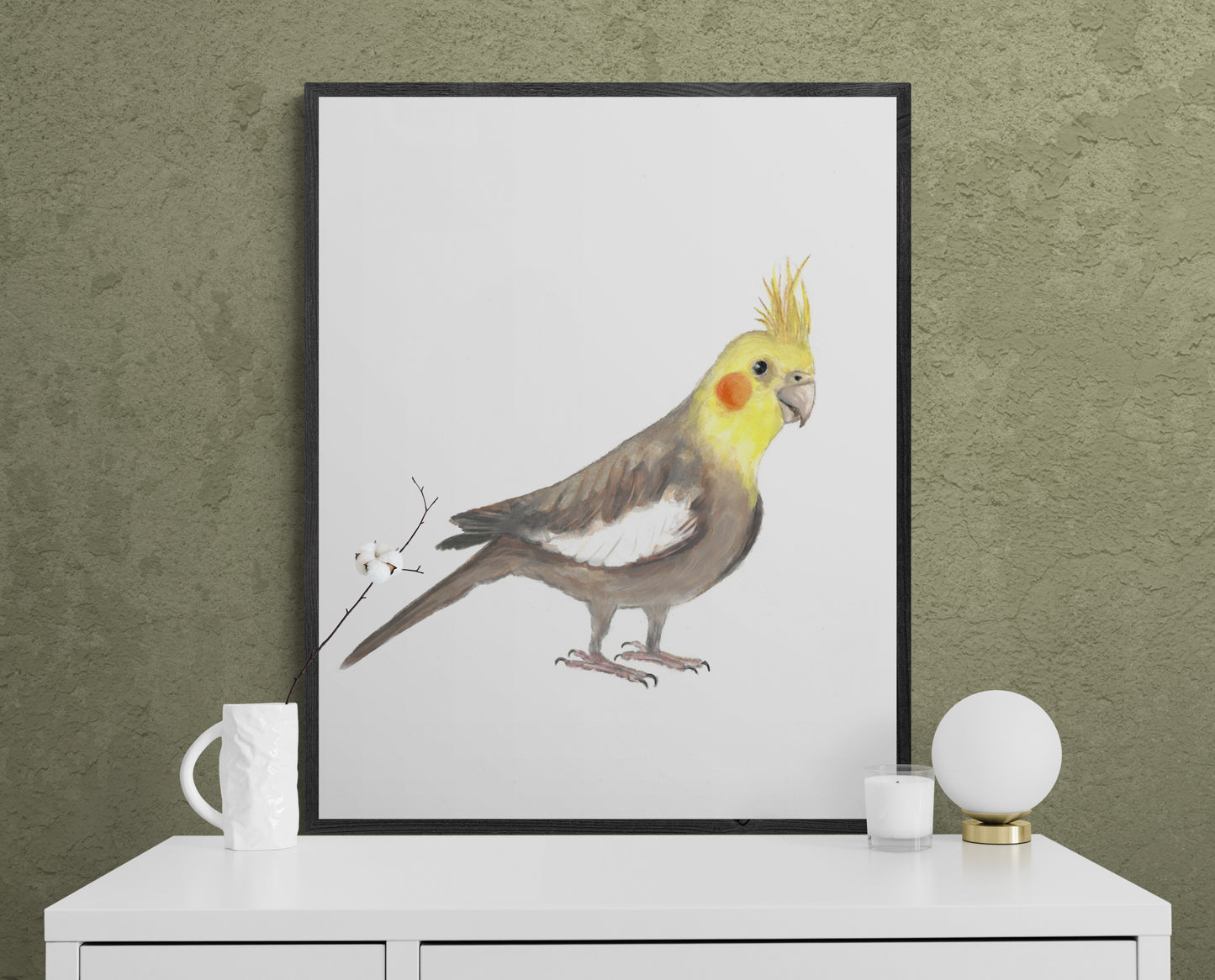 Cockatiel Parrot Print